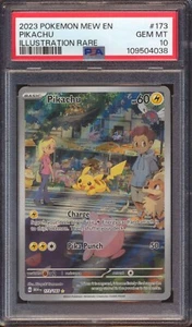2023 POKEMON MEW PIKACHU #173 ILLUSTRATION RARE PSA 10! - Picture 1 of 2