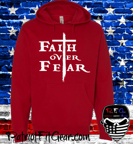 FEAR OF GOD Felpa con cappuccio donna Faith Over One Nation Under God Faith Family Freedom