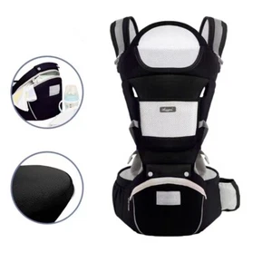 6-in-1 Ergonomic Baby Carrier with Hip Seat for Newborn to Toddler - Black - Picture 1 of 6