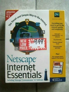 NEW Vintage 1998 90s NETSCAPE INTERNET ESSENTIALS Comm 4.5 PC Computer Windows - Picture 1 of 10