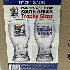 4 Pack Genuine 2010 Fifa World Cup South Africa Glass Tumbler Glasses LAST ONE - Picture 1 of 10