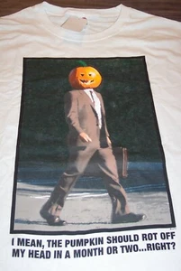 THE OFFICE DWIGHT PUMPKINHEAD T-Shirt SMALL Tv Show Halloween NEW w/ TAG - Picture 1 of 3