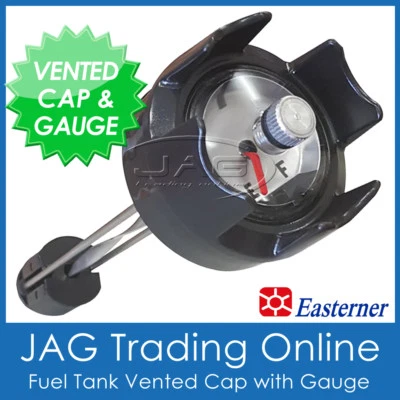 OUTBOARD FUEL TANK CAP WITH GAUGE & BREATHER VENT -For 12L 22L 24L 25L Boat Tank - Image 1 of 4