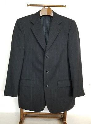 Chaqueta deportiva Jeffrey Banks gris oscuro sin ventilación 100 % lana para hombre talla 42L Foto 1 de 4