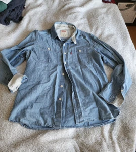 Tolles Herren Orig.Levis Jeans Hemd,blau,weiche Denim Baumwolle,Gr.S - Bild 1 von 3