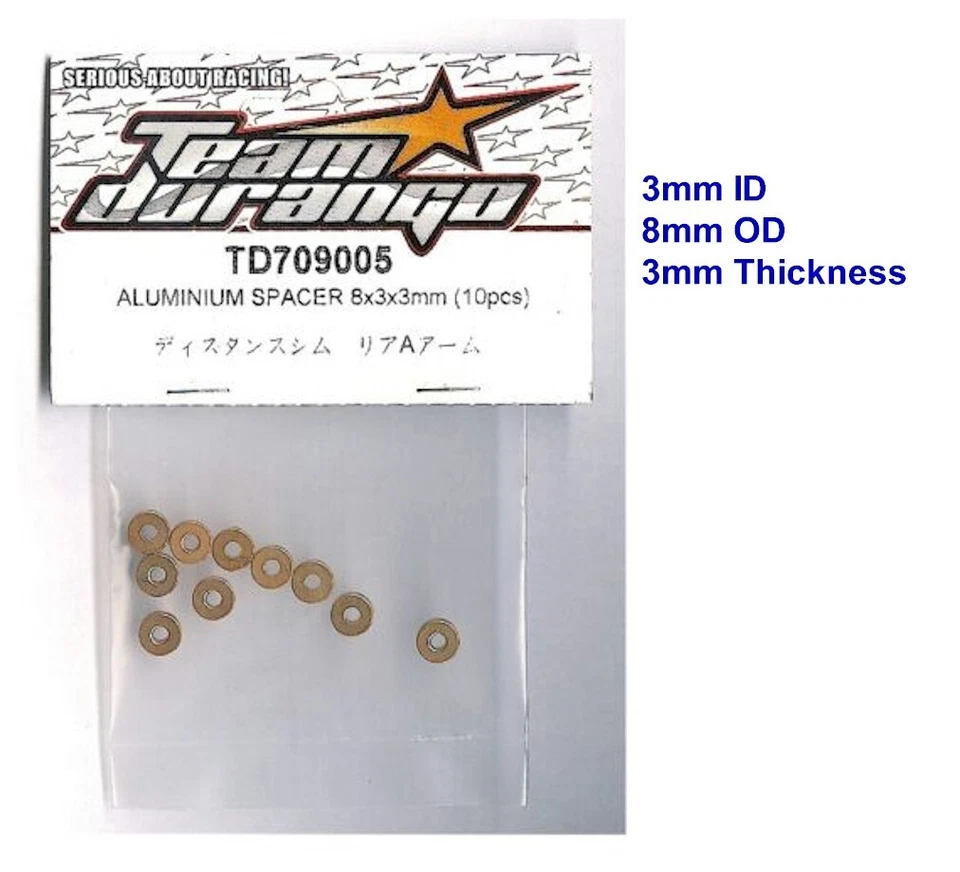 Team Durango TD709005 Aluminum Spacer Gold Alloy DEX210 DEX410 v3 v4 v5 DEX410R - Image 1 of 1