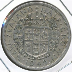 Nueva Zelanda 1949 1/2 corona George VI - muy fina - Imagen 1 de 3