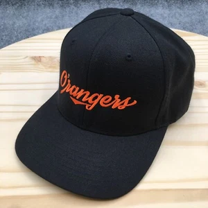 Orangers Snapback Cap Hat Mens One Size Black Adjustable Flat Brim Embroidered - Picture 1 of 11