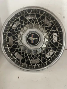 Vintage OEM Mid 70’s Ford Mustang 14" Wire Spoke Hubcap Wheel Cover - Picture 1 of 2