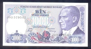 Türkei 1000 Lira L.1970 (1986) P196 Stempelglanz - Bild 1 von 2