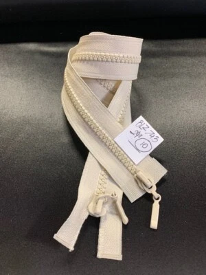 24" 2-way Beige Molded Plastic Zipper - Image 1 of 4
