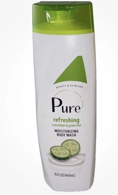 Pure Refreshing Cucumber & Green Tea Moisturizing Body Wash 15oz-NEW- - Image 1 of 2