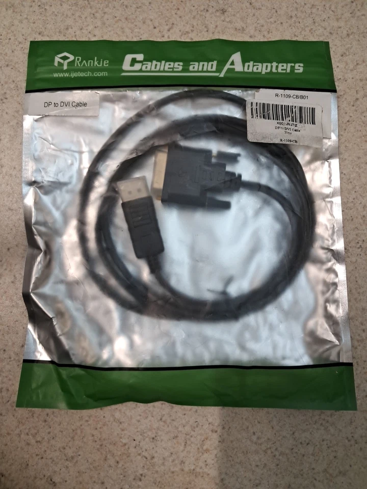 Rankie DP to DVI Cable NEW - Image 1 of 3