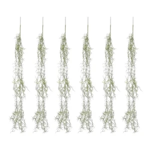  6 Pezzi Decorazione Vite Artificiale Decorativa Verde Vite da Appendere Muschio - Foto 1 di 17