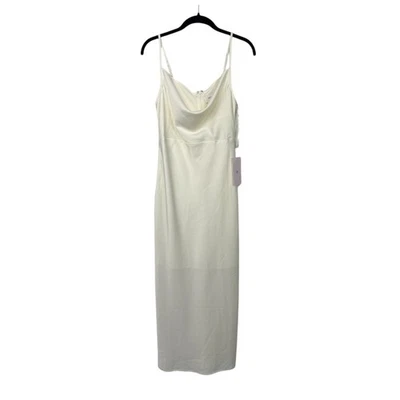 BHLDN Cali Satin Charmeuse Slip Dress Oyster Cream Ivory Size 4 Anthropologie - Image 1 of 4