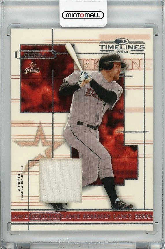 2004 Donruss Timeline Lance Berkman Game Worn Jersey - Image 1 of 2