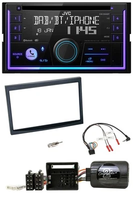 JVC Lenkrad USB 2DIN DAB Bluetooth CD Autoradio für Citroen C2 C3 Berlingo Jumpy - Bild 1 von 4