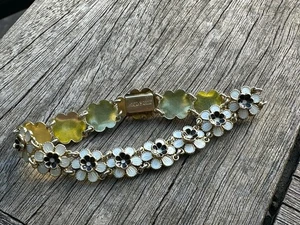Meldahl sterling silver Enamel  bracelet Norway Norwegian vtg estate 1386 - Picture 1 of 10
