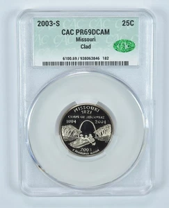 2003-S Washington State Quarter Missouri CLAD PR69 DCAM CAC CACg *0556 - Picture 1 of 5