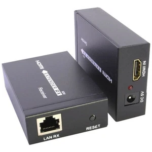 HDMI Extender bis zu 200ft über Cat5 Cat6 Ethernet Netzwerk LAN Kabel 60m 1080P - Bild 1 von 9
