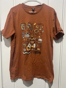 2025 SXSW - Volunteer Size L Large T-Shirt - University of Texas Burnt Orange - Picture 1 of 2