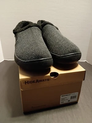 HideAways by LB Evans Roderic Onxy Mens Black Casual Slippers HA2002-002 12M - Image 1 of 4