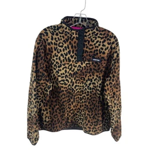Lands' End Girls XL 18 Pullover Sweatshirt Cheetah Print Brown/Multicolor - Picture 1 of 4
