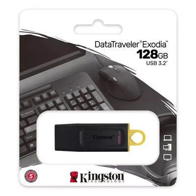 PENDRIVE USB 128GB KINGSTON PEN DRIVE USB 3.2 DATATRAVELER EXODIA DTX/128GB - Immagine 1 di 2