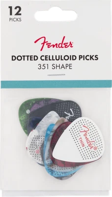 Genuine Fender 351 Dotted Celluloid Guitar Picks, 12-Pack, MEDIUM, 198-0200-300 - Image 1 of 3