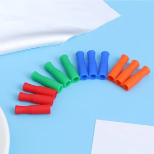 12 PIEZAS Cubierta de Pajita de Silicona Preciosos Tapones Pajitas Puntas Acero Inoxidable - Imagen 1 de 12