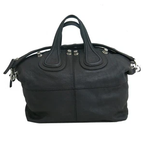 GIVENCHY Black Lambskin Stud Decoration Nightingale M Size 2WAY - Picture 1 of 4