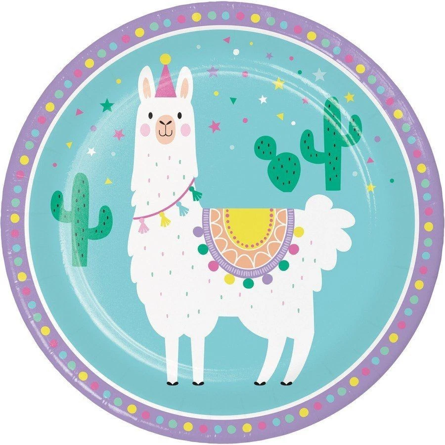 Llama Party Lunch Plate (8) - Image 1 of 1
