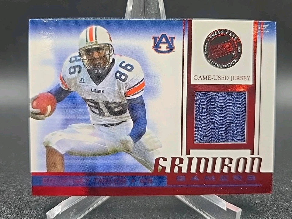 Courtney Taylor 2007 Gridiron Gamers Rookie Jersey Red Card #GG-CT RC Auburn - Image 1 of 4