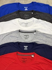 Reebok Men's Short Sleeve 6 Pack New T-Shirt, Size LARGE (6 Colors Pack) - Picture 1 of 8