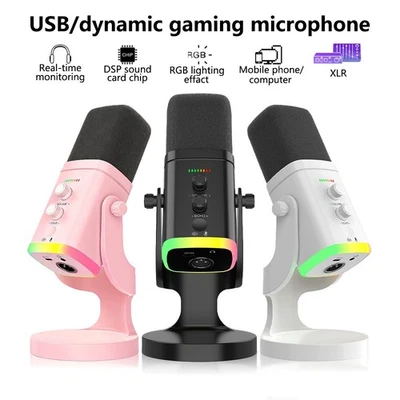 Xlr / USB Dynamisches Rgb-Gaming-Mikrofon Mit Doppeltem Verwendungszweck Compute - Bild 1 von 4