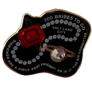 2002 SALT LAKE CITY OLYMPIC 300 BRIBES TO GO GEMS LIMITED EDITION PIN/PINS #/500 - Picture 1 of 2