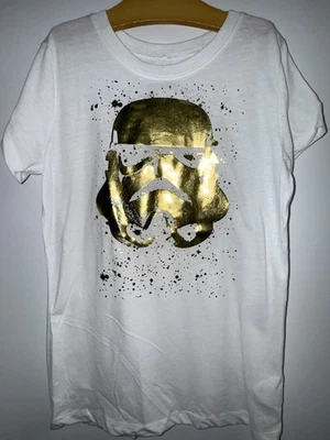 J Crew 2016 Star Wars T-Shirt NWT Size 14 Crewcuts girls Stormtrooper gold - Image 1 of 4