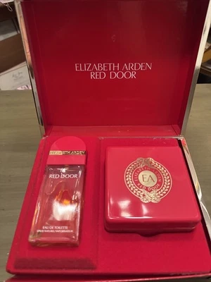 VTG Elizabeth Arden Red Door Perfumed Bath Powder 3oz & EDT Spray 1.75fl 2PC Set - Image 1 of 4