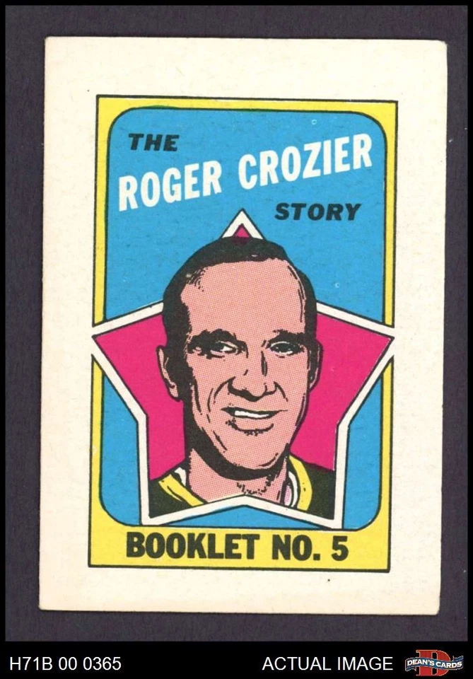 1971 Topps O-Pee-Chee Booklets #5 Roger Crozier Sabres 2 - GOOD - Image 1 of 1