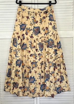 Maxi falda amarilla con capas Ellie Tahari talla grande Foto 1 de 4