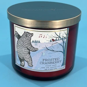 Bath & Body Works Frosted Cranberry 3-Docht-Kerze 14,5 Oz. ätherische Öle Neu - Bild 1 von 4