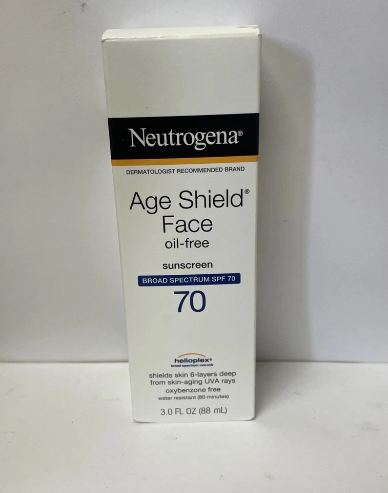 Солнцезащитный лосьон для лица Neutrogena Age Shield SPF 70 широкий спектр срок годности 08/26 - Изображение 1 из 1