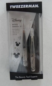 Tweezerman Disney Set (2) MICKEY & MINNIE MOUSE Silber Schräg & Spitze Pinzette - Bild 1 von 2