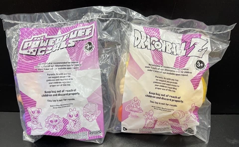 DragonBall Z and Power Puff Girls Burger King 2002 Blossom and SS Goku Sealed Cover