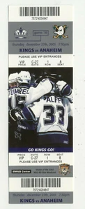Boleto de suite de lujo VIP sin usar Los Angeles Kings Vs Mighty Ducks of Anaheim 2001 - Imagen 1 de 1