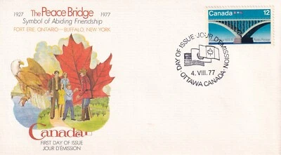 CANADA 1977 FIRST DAY COVER, PEACE BRIDGE - Image 1 of 2
