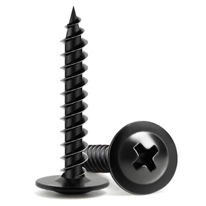 Tornillos para madera 1 pulgada, 110 piezas FIXLINK Premium Phillips Truss Head Tornillo para madera negro - Imagen 1 de 7