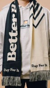 Better Beer Advertising Winter Scraf New Navy White - Picture 1 of 2