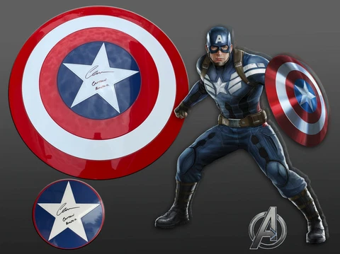 CHRIS EVANS SIGNED AUTOGRAPH MARVEL CAPTAIN AMERICA SHIELD BECKETT BAS COA 4 Cover