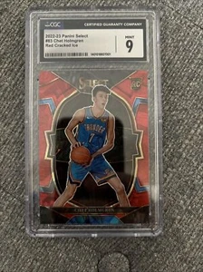 2022-23 Panini Select Chet Holmgren Red Cracked Ice #83 CGC 9 ROOKIE - Picture 1 of 2